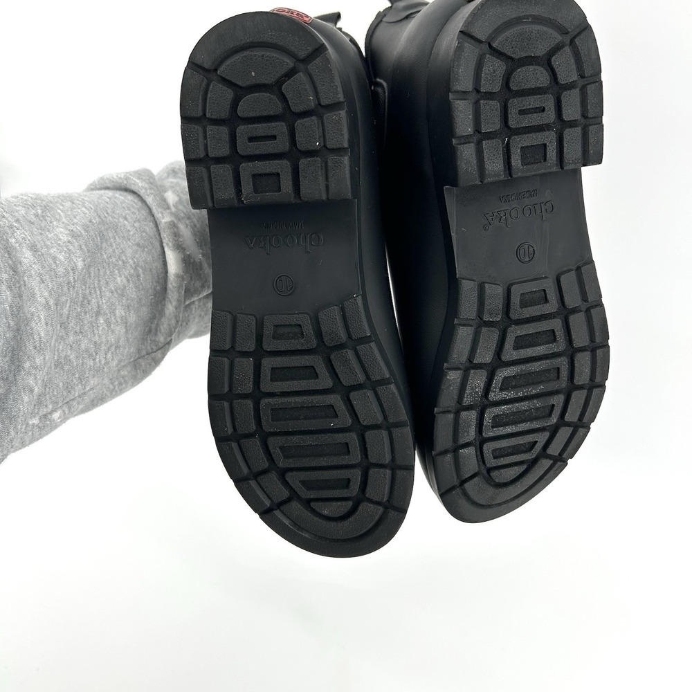 Chooka Rain Boots Womens 10 Chelsea Waterproof Black Fleece Lined Booties Rubber - Picture 3 of 10